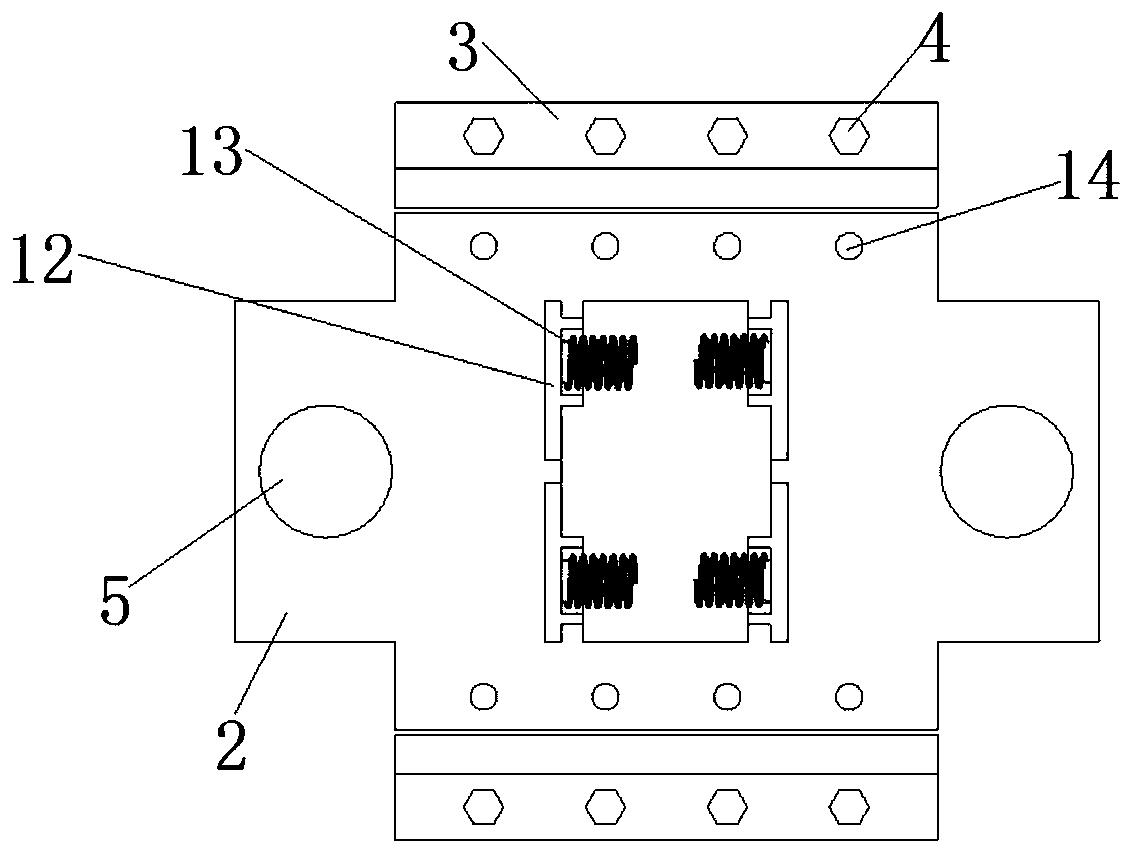 A shock-isolation support with adjustable vertical height