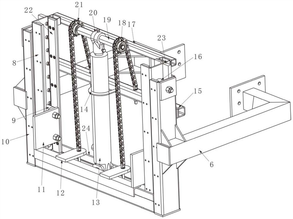 Lifting adjusting straw smashing device