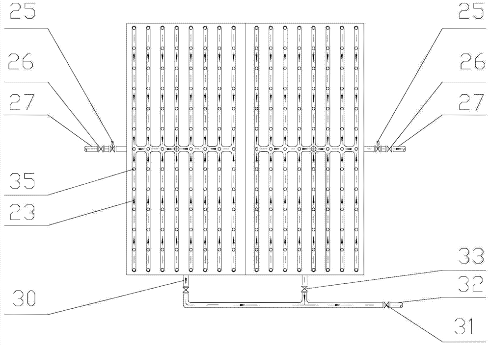 Upward flow combined type secondary biological film sewage treatment integrated equipment