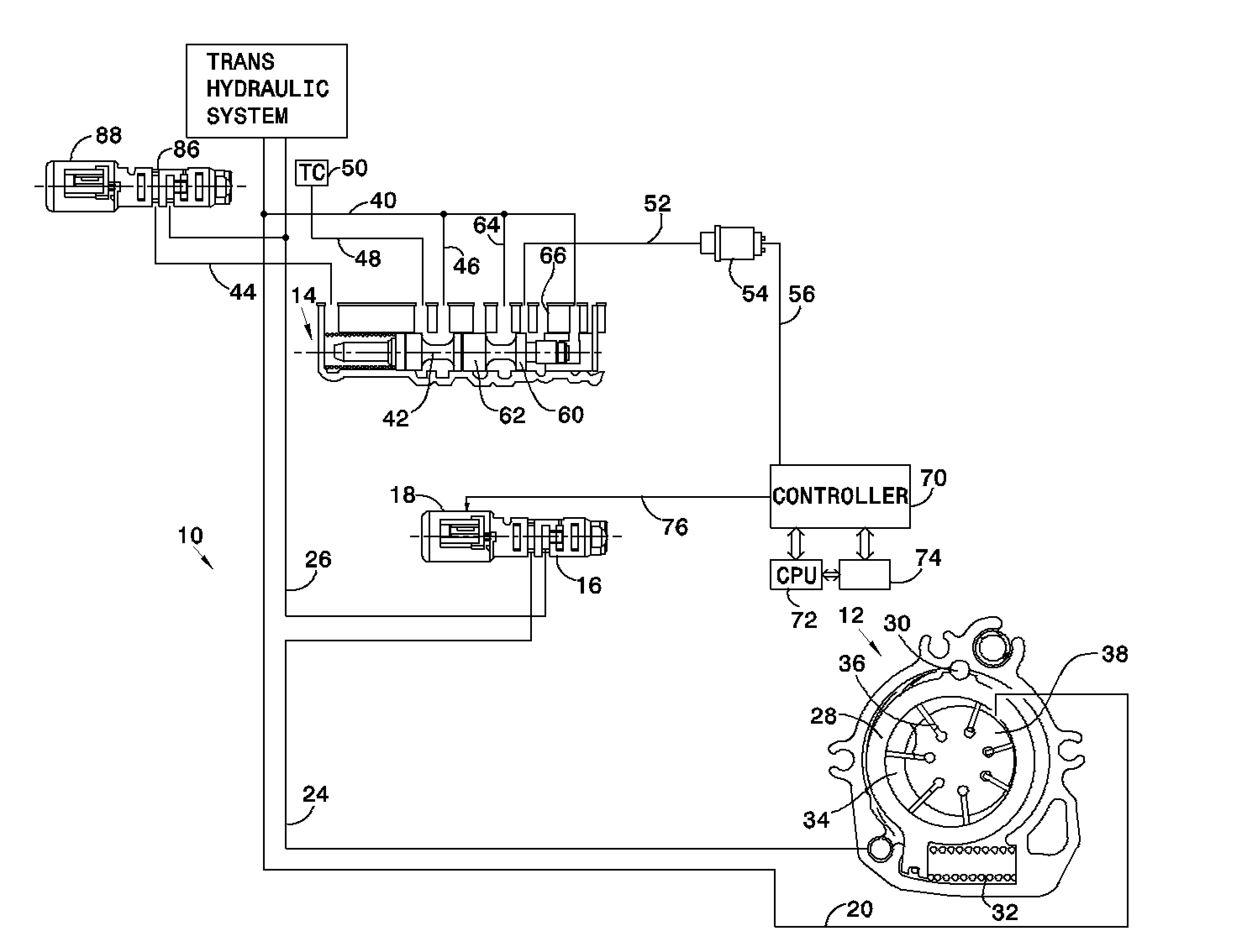 Variable displacement transmission pump control
