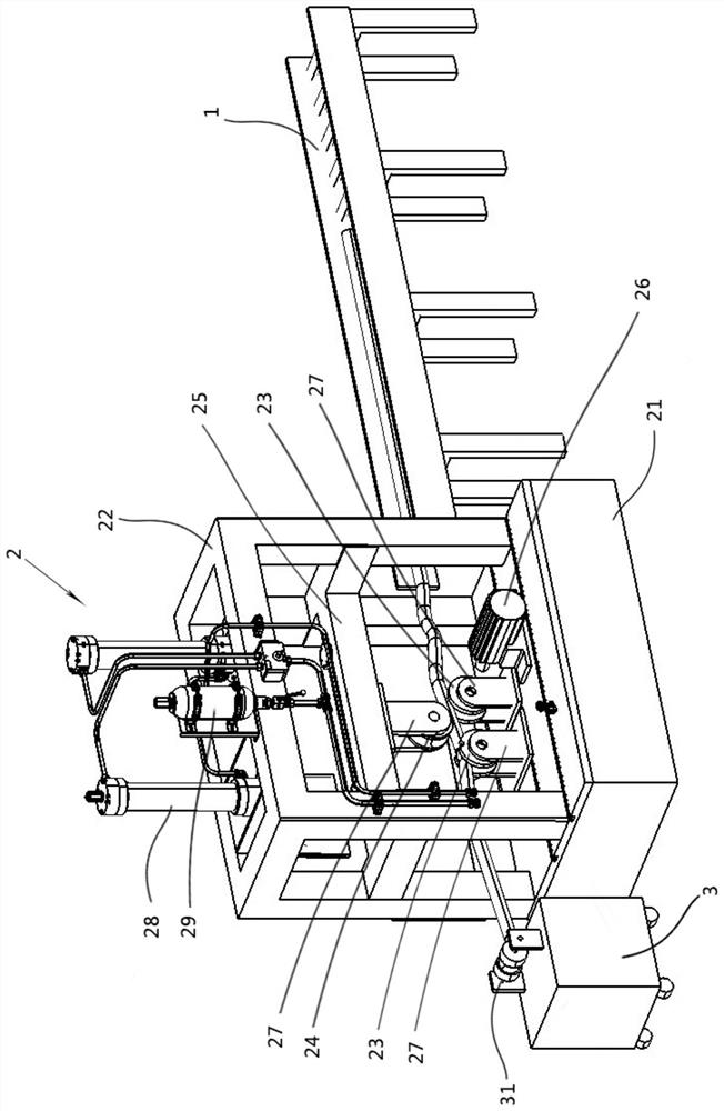 Furnace discharge robot steel chisel straightening machine