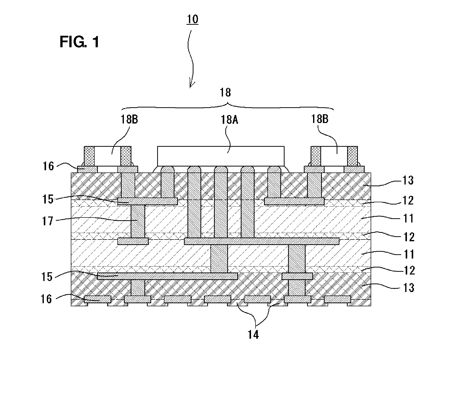 Ceramic composite multilayer substrate, method for manufacturing ceramic composite multilayer substrate and electronic component