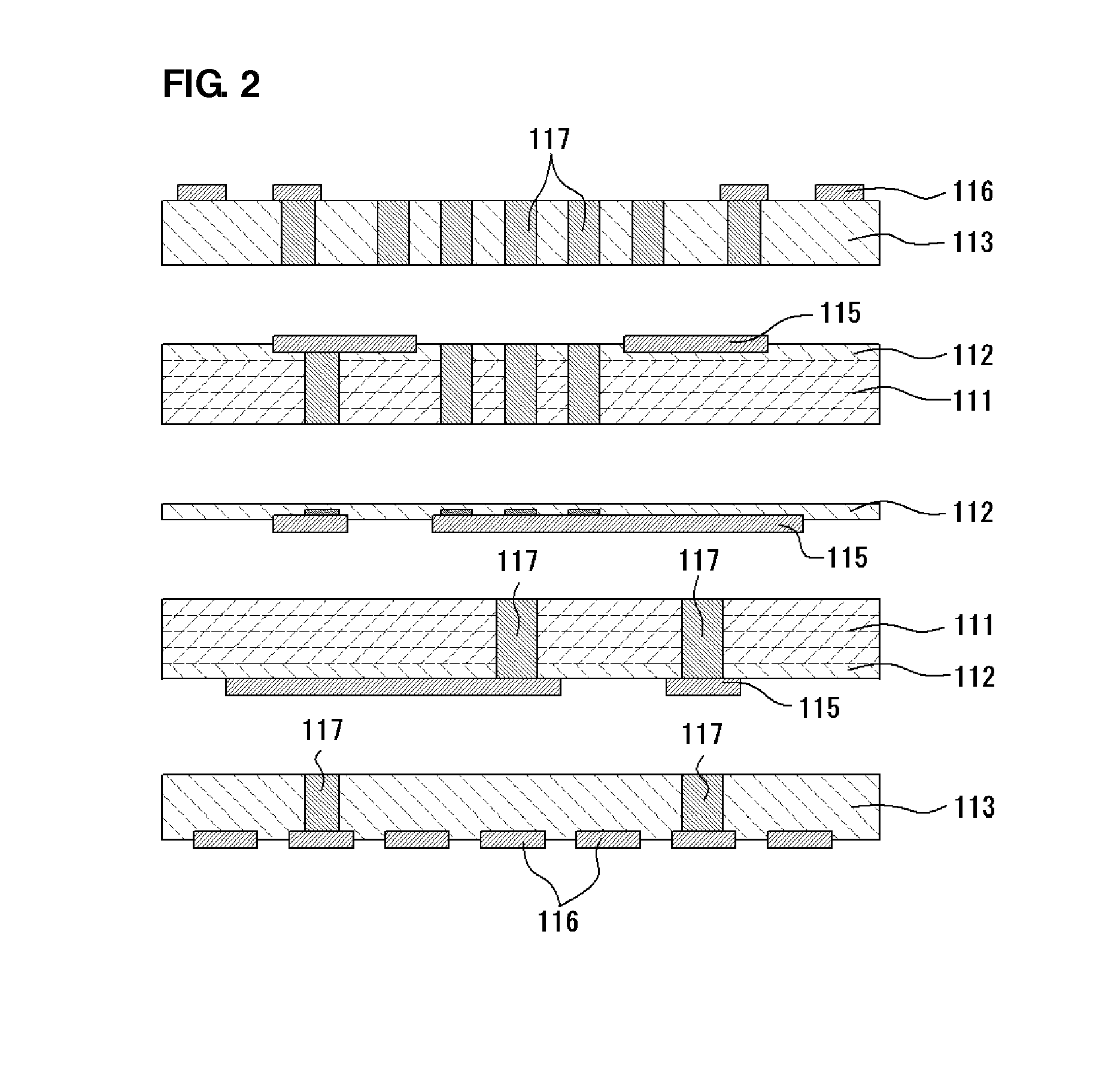 Ceramic composite multilayer substrate, method for manufacturing ceramic composite multilayer substrate and electronic component