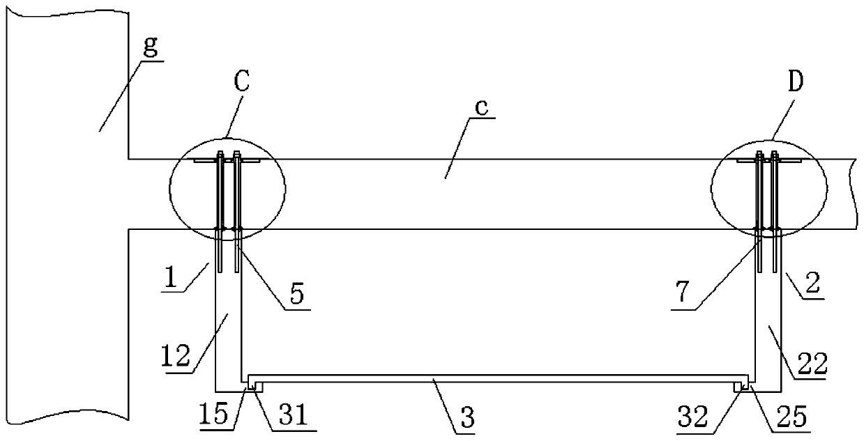 Prefabricated rail top air duct of subway station and hoisting installation method thereof