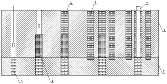 Prestressed pipe pile high-kinetic-energy rammed gravel pier and plain ...