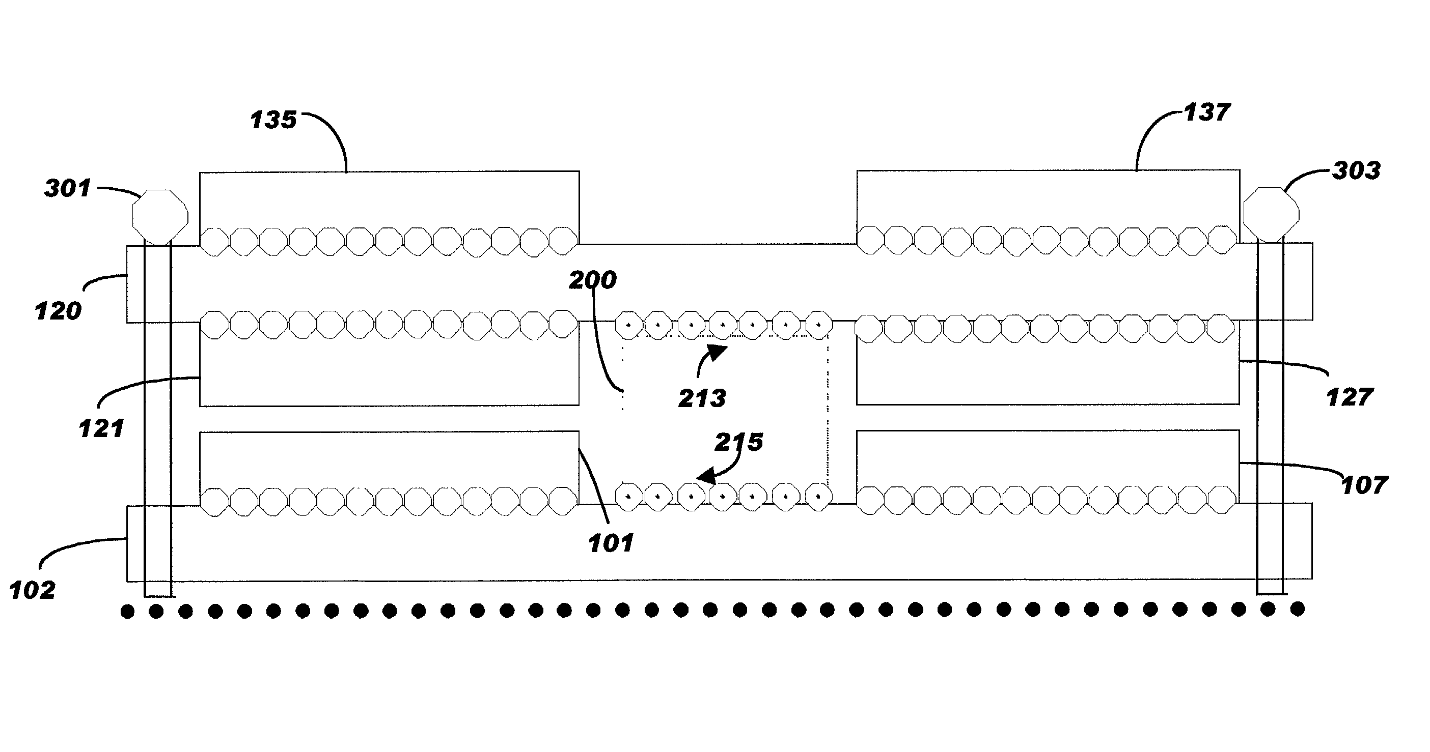 Spacer - connector stud for stacked surface laminated multichip modules and methods of manufacture