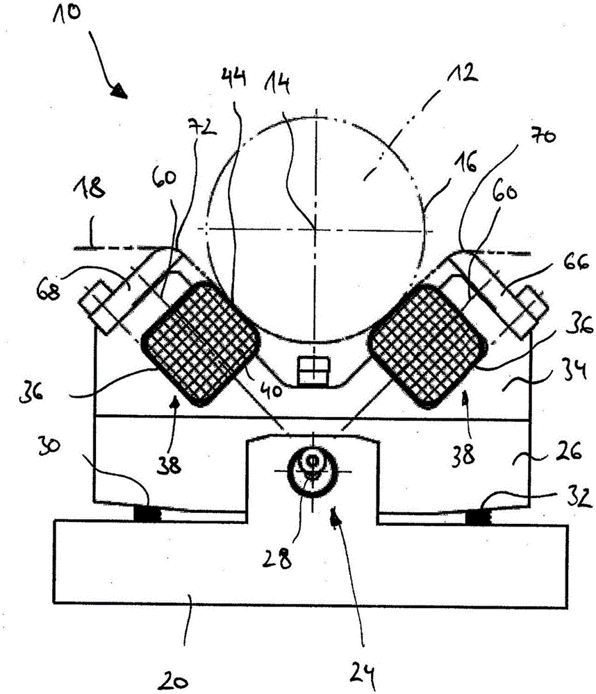 Device for band finishing workpiece