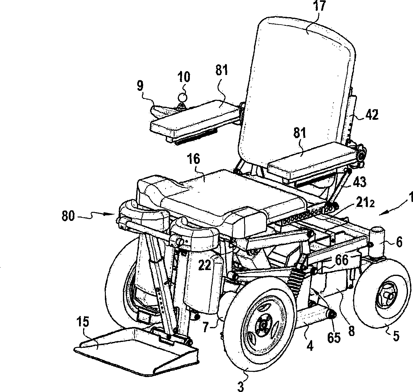 Multi-position chair for handicapped user