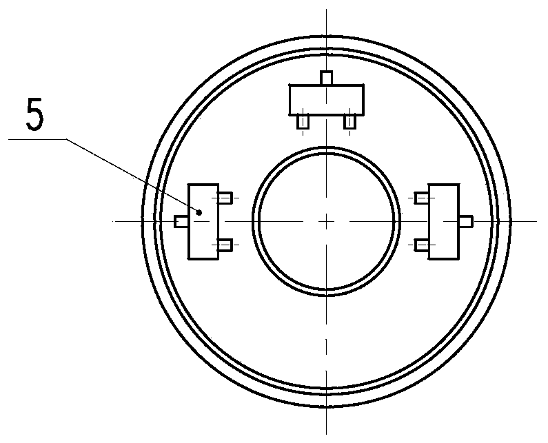 Built-in amplifying circuit ring shear piezoelectric component structure