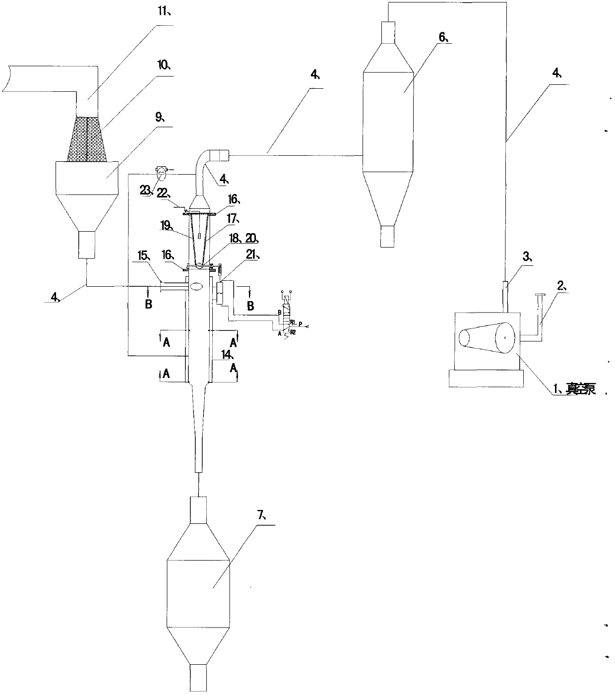 Environment-friendly negative pressure cyclone ore grain screening machine