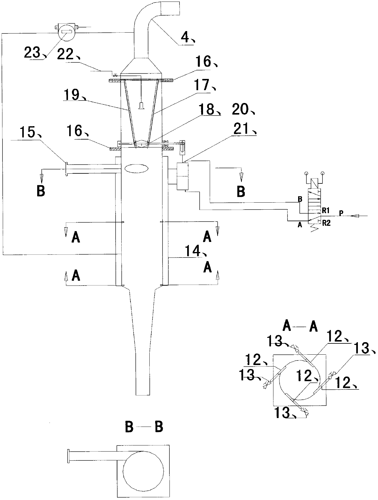 Environment-friendly negative pressure cyclone ore grain screening machine