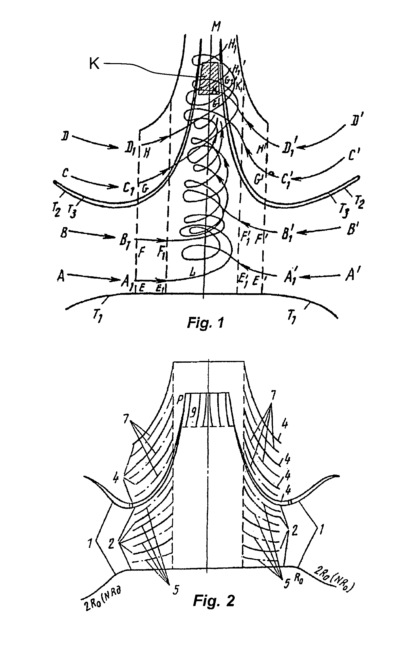 Method of conversion of continuous medium flow energy and device for conversion of continuous medium flow energy