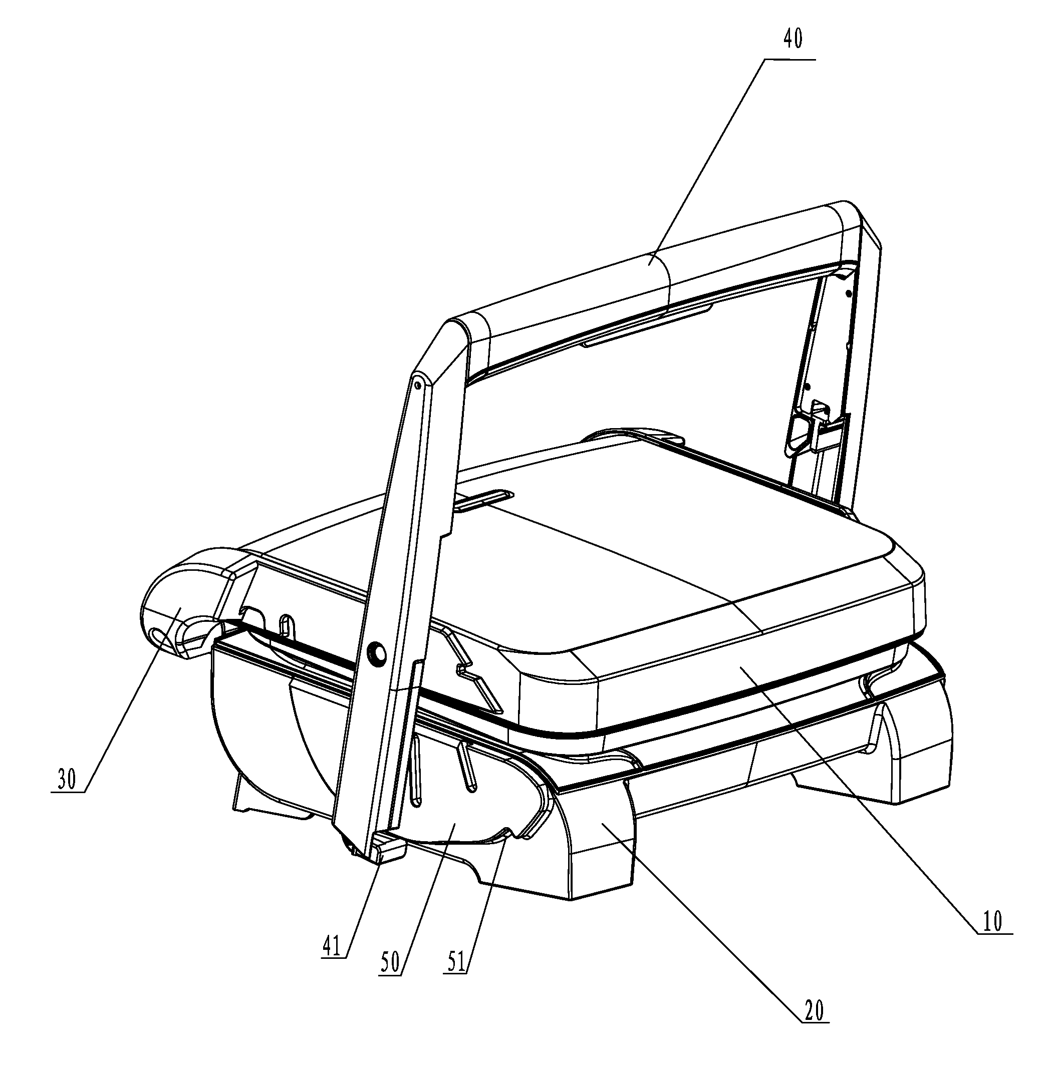 Frying and roasting device with minute-pressure