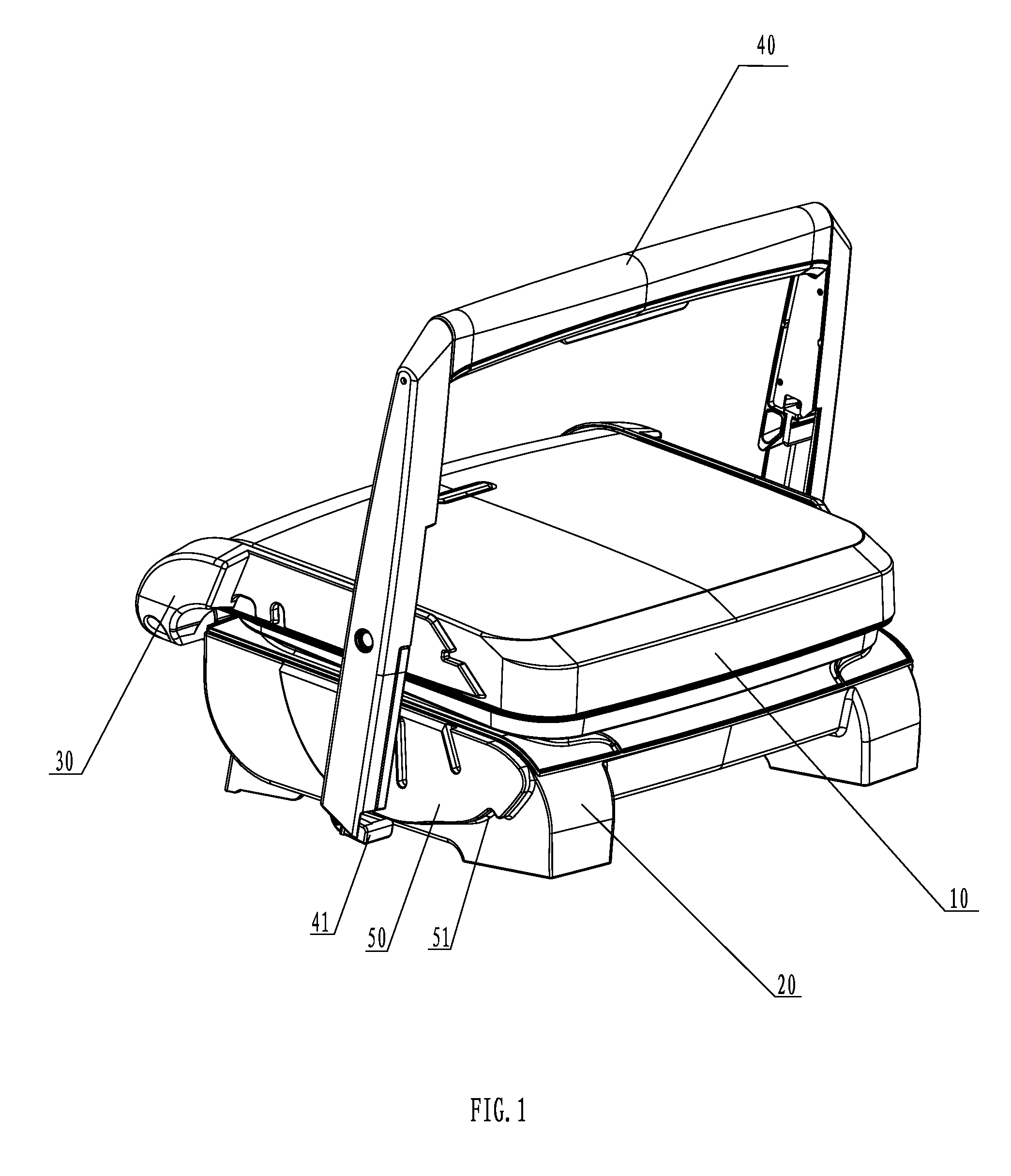 Frying and roasting device with minute-pressure