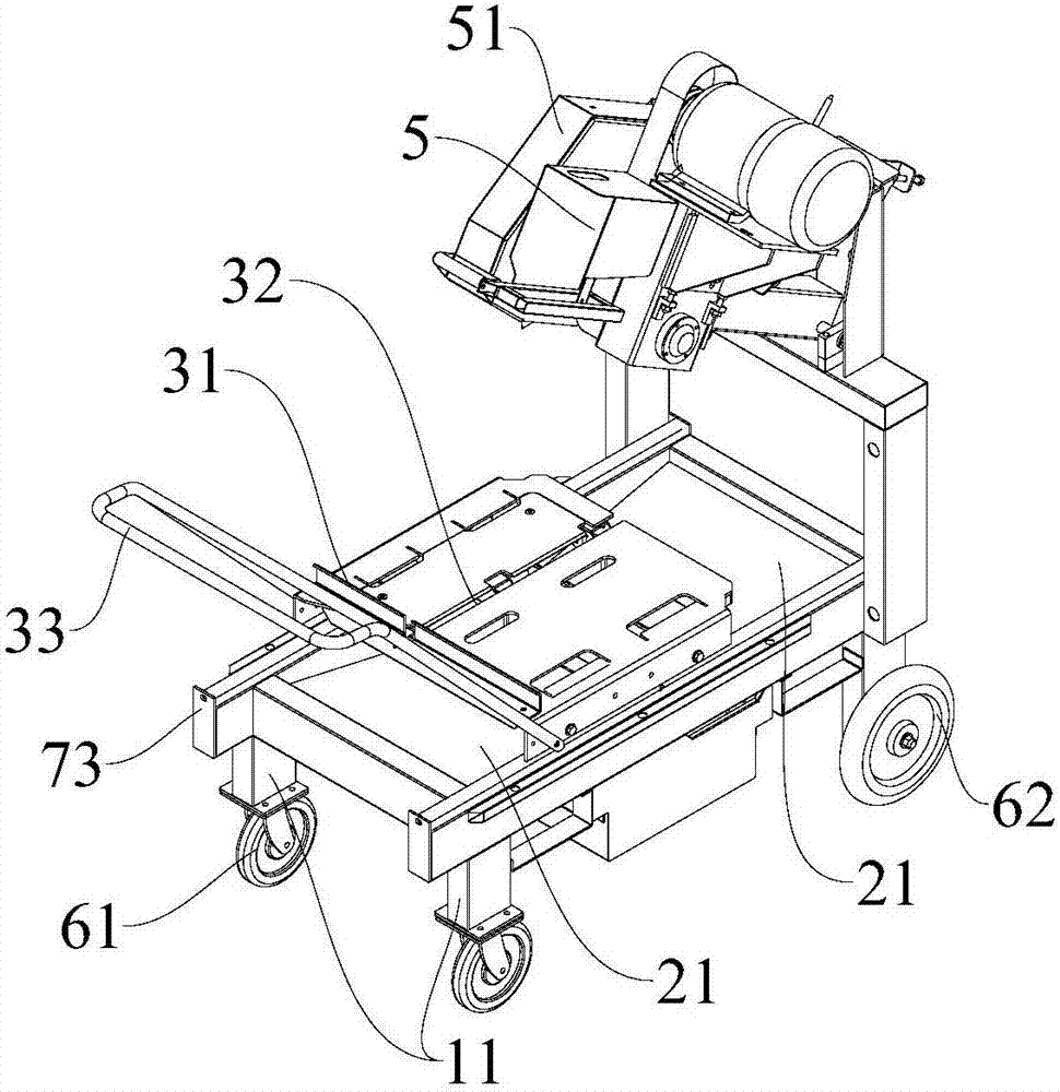 Improved movable cutting machine