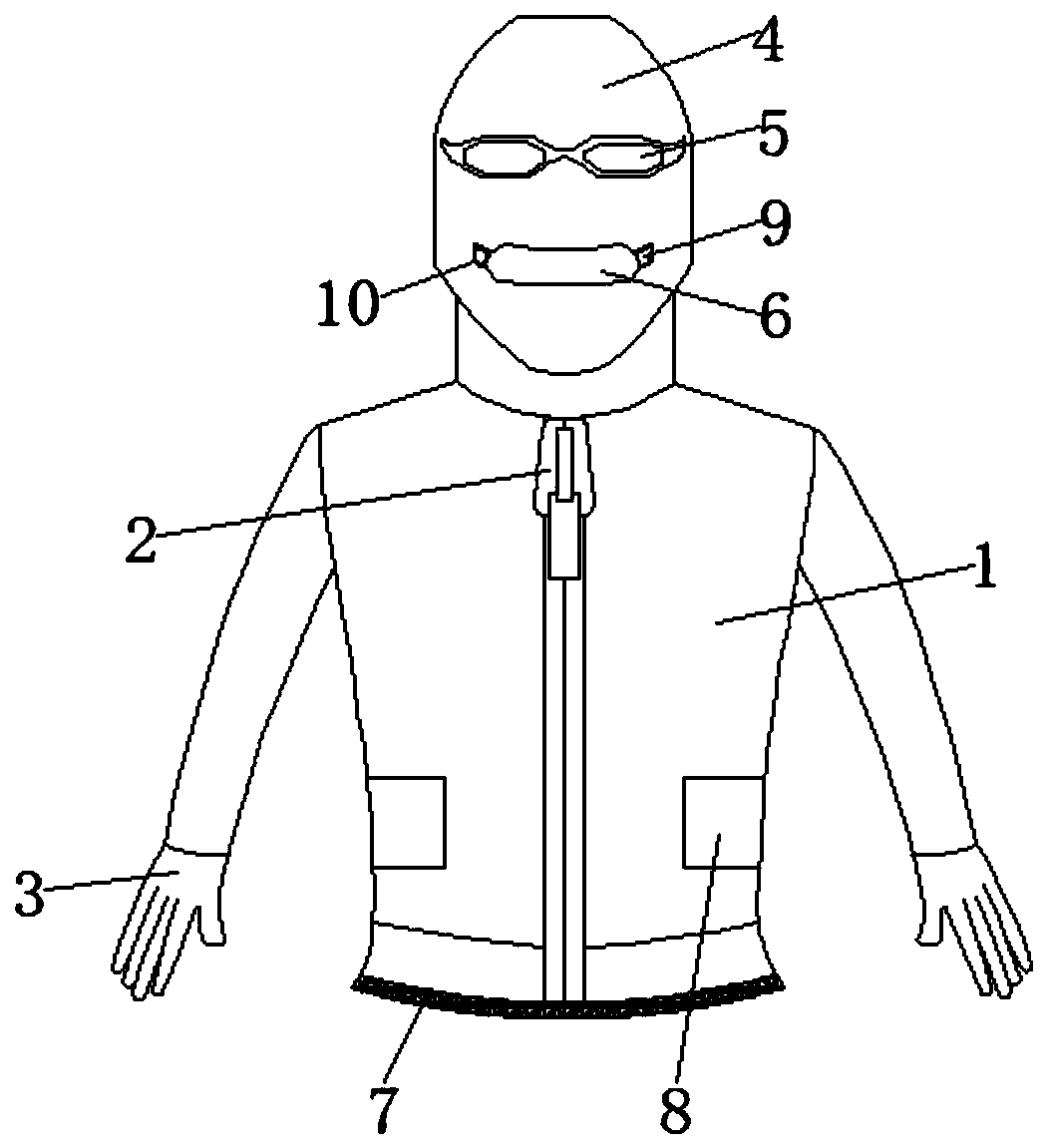 Half-body protector for preventing novel coronavirus