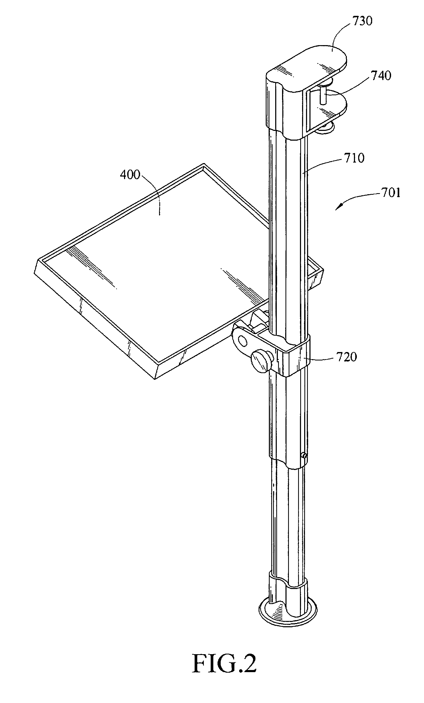 Supporting device for placing an electronic device