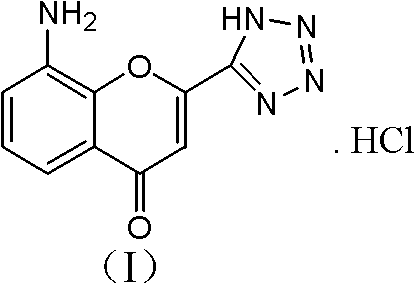 Preparation method of 8-amino-2-(1H-tetrazol-5-yl)-chromen hydrochloride