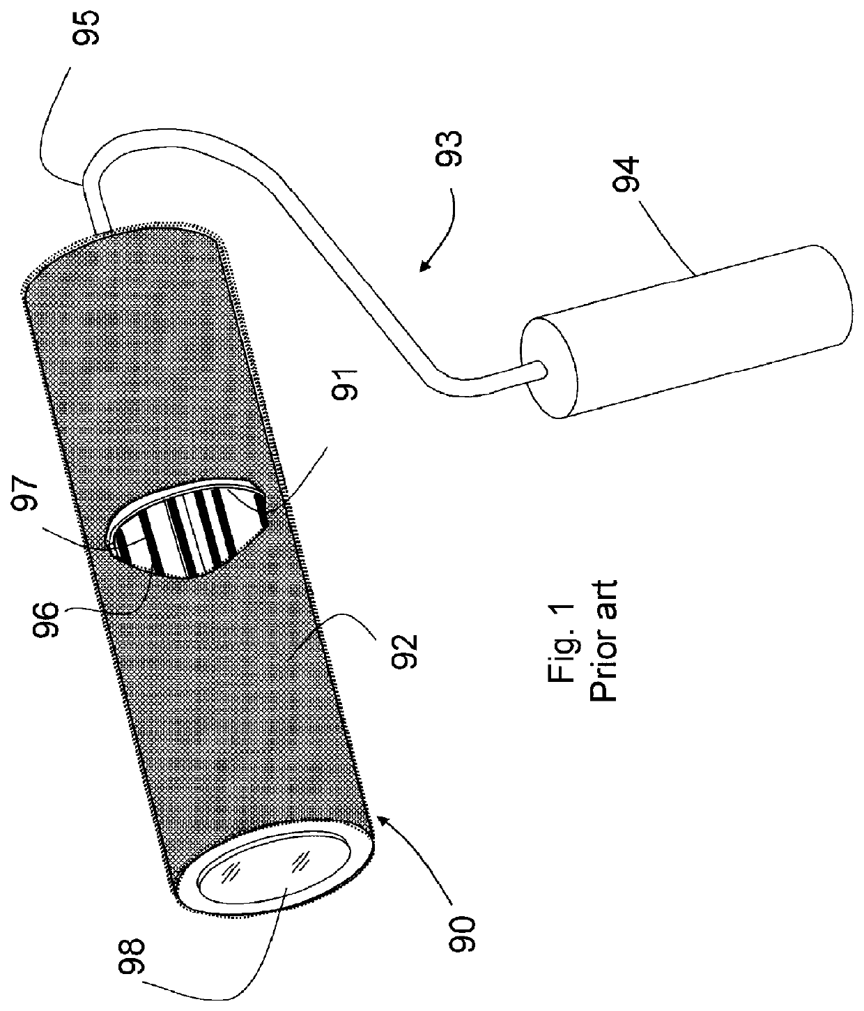 Barrier device for storing a wet paint application device