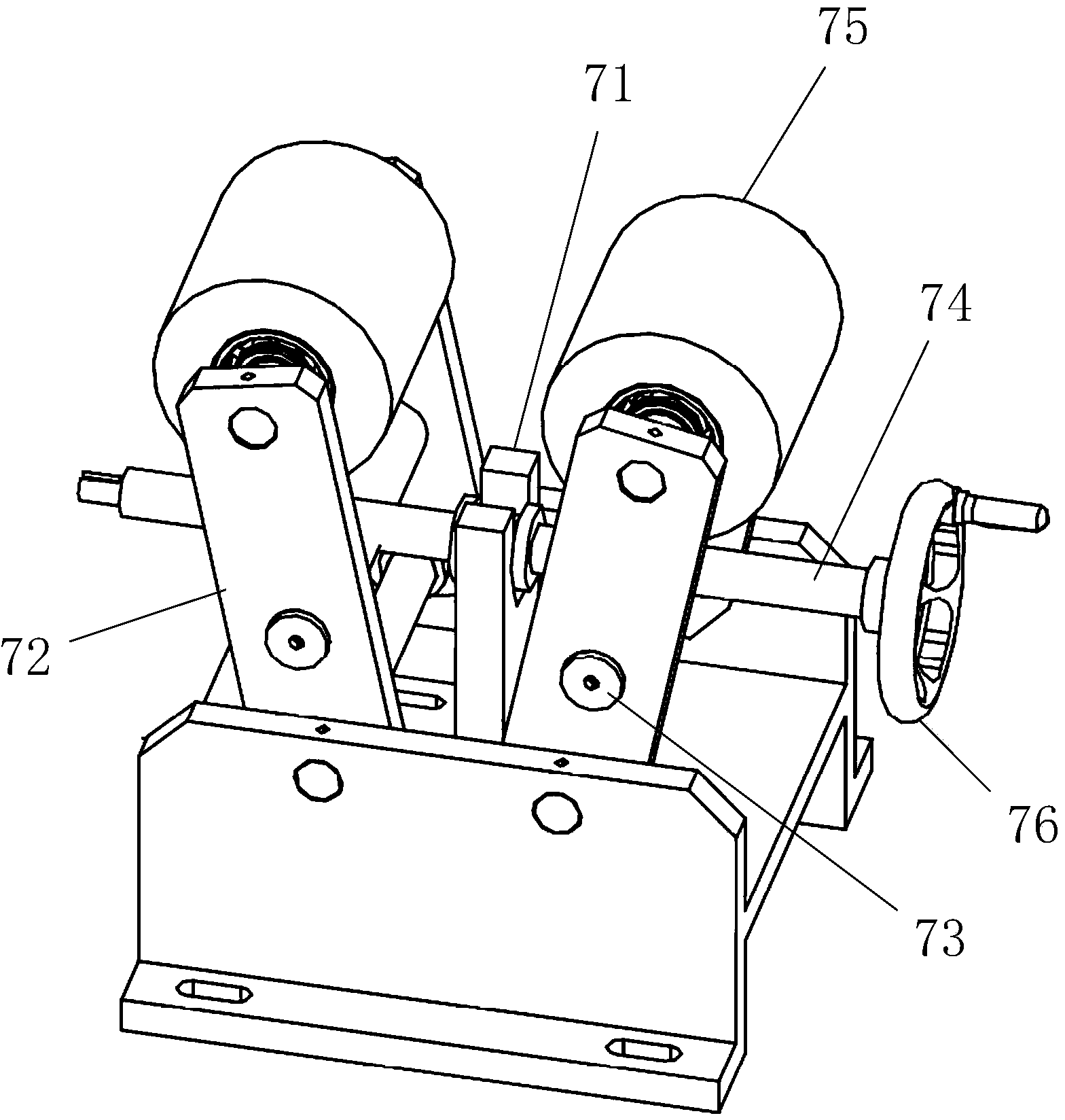 Steel pipe flange welding and positioning device