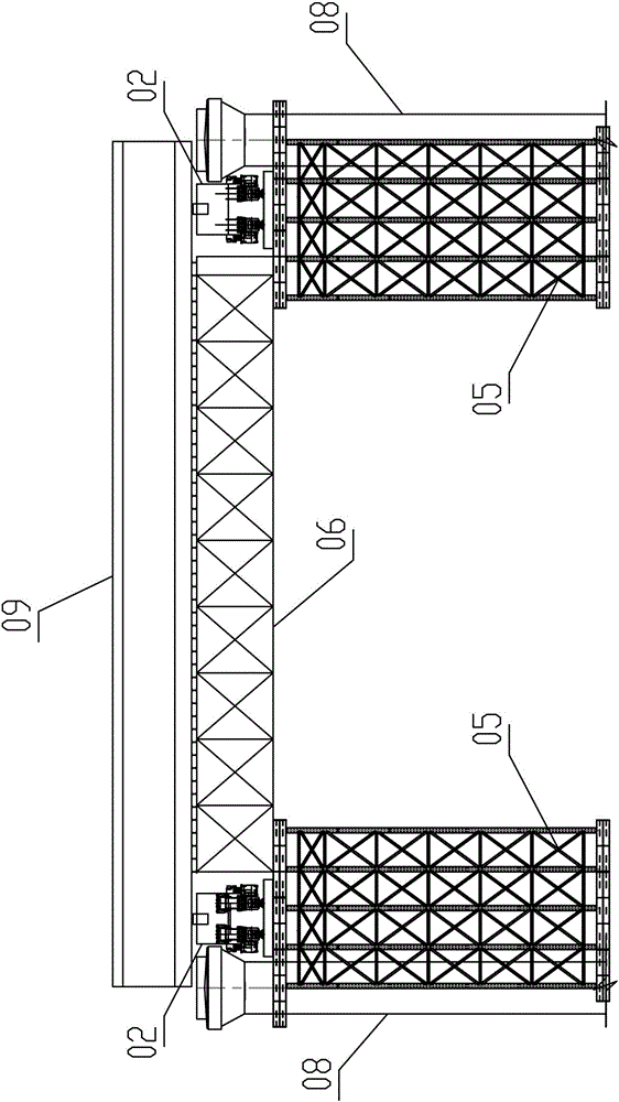 Rapid beam-replacing construction method for high speed railway 900 t concrete box beam