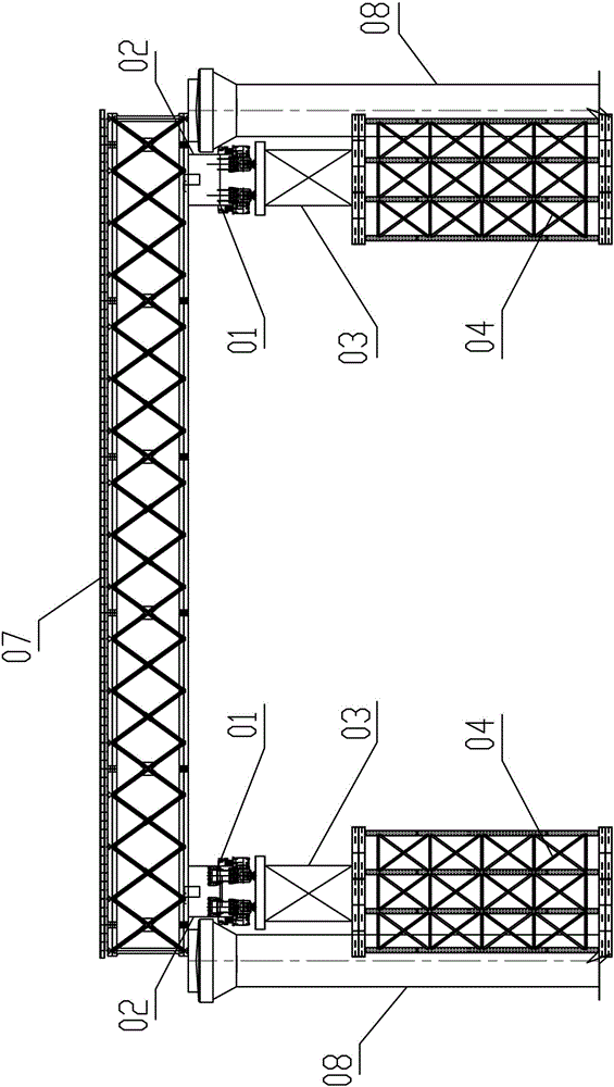 Rapid beam-replacing construction method for high speed railway 900 t concrete box beam