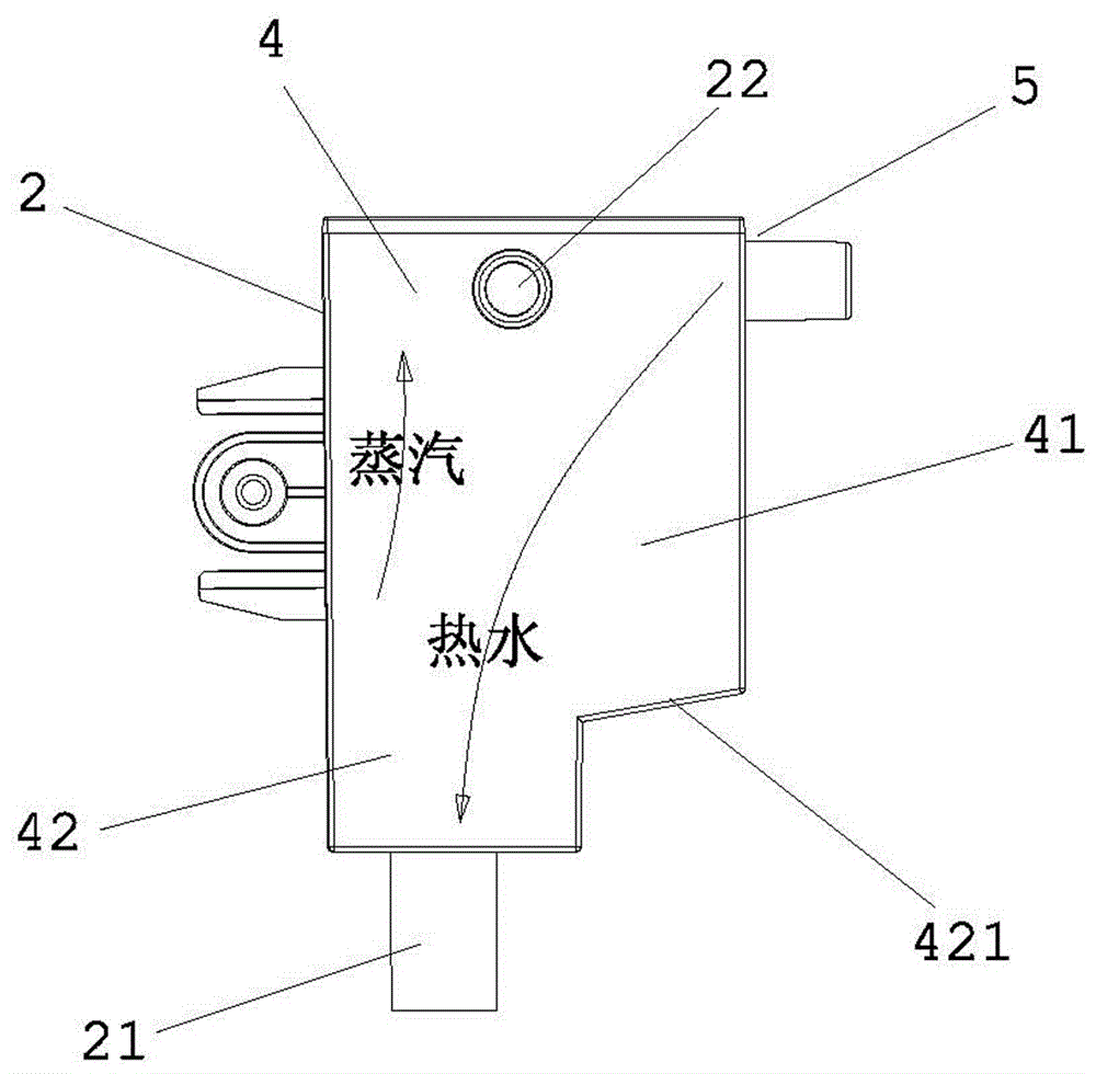 Water heating device with double-layer water-steam separators