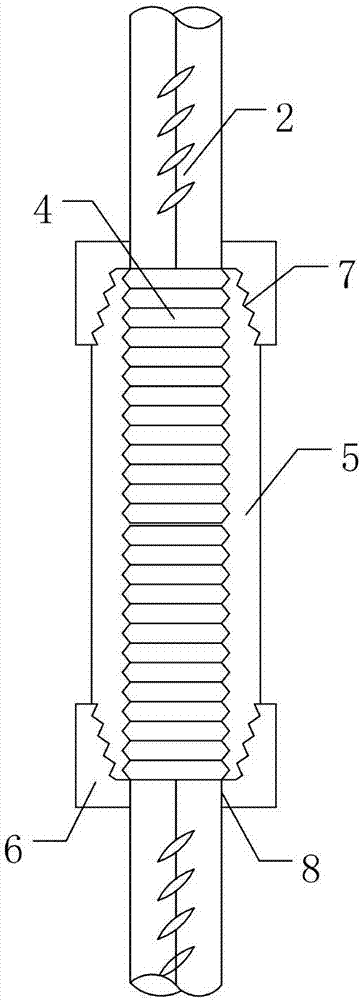 Mechanical connection method of highway bridge engineering pile foundation reinforcing steel bars