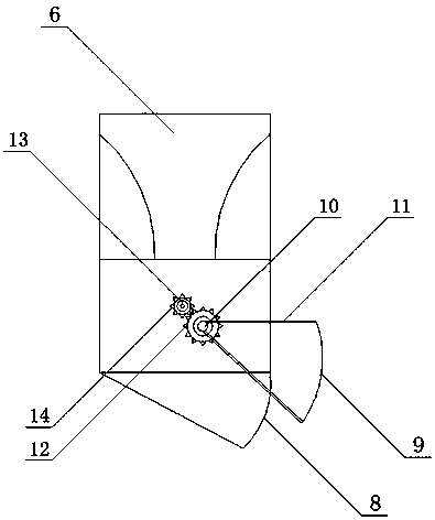 A device for removing foreign matter in the pipeline of a blowing-carding combined machine and an automatic opening and closing device for the warehouse door