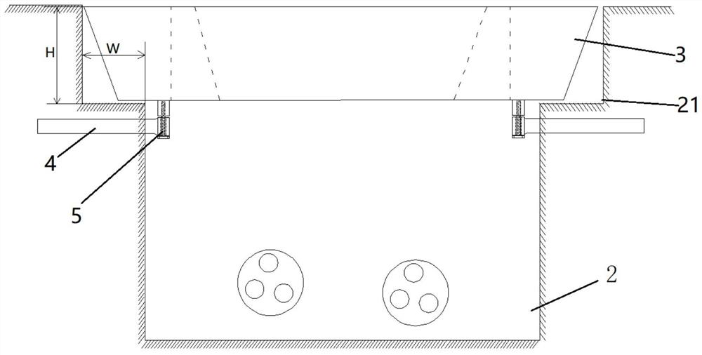 Distribution cable trench partition plate