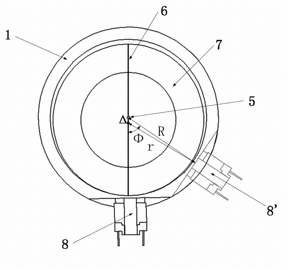 Reluctance type inclination angle sensor