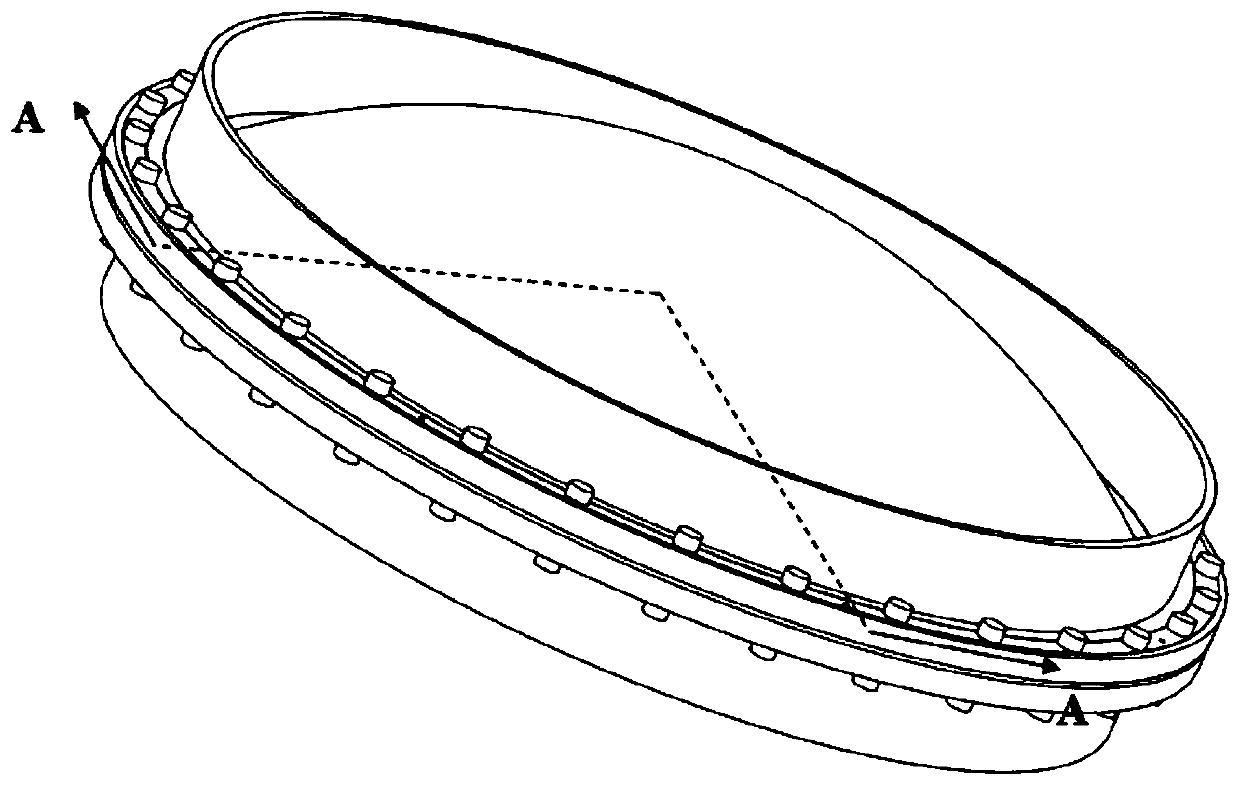 Novel clamping device capable of fast mounting and dismounting rupture disc device