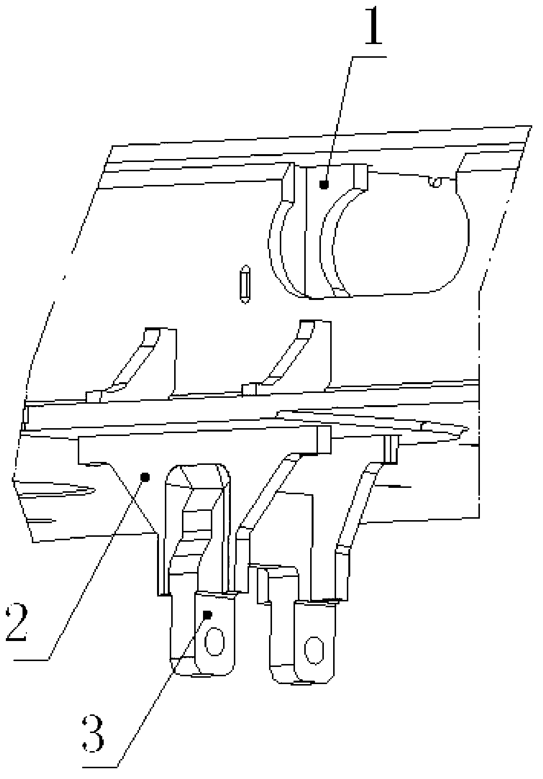 Mounting structure for anti-side-rolling torsion bar base of railway vehicle