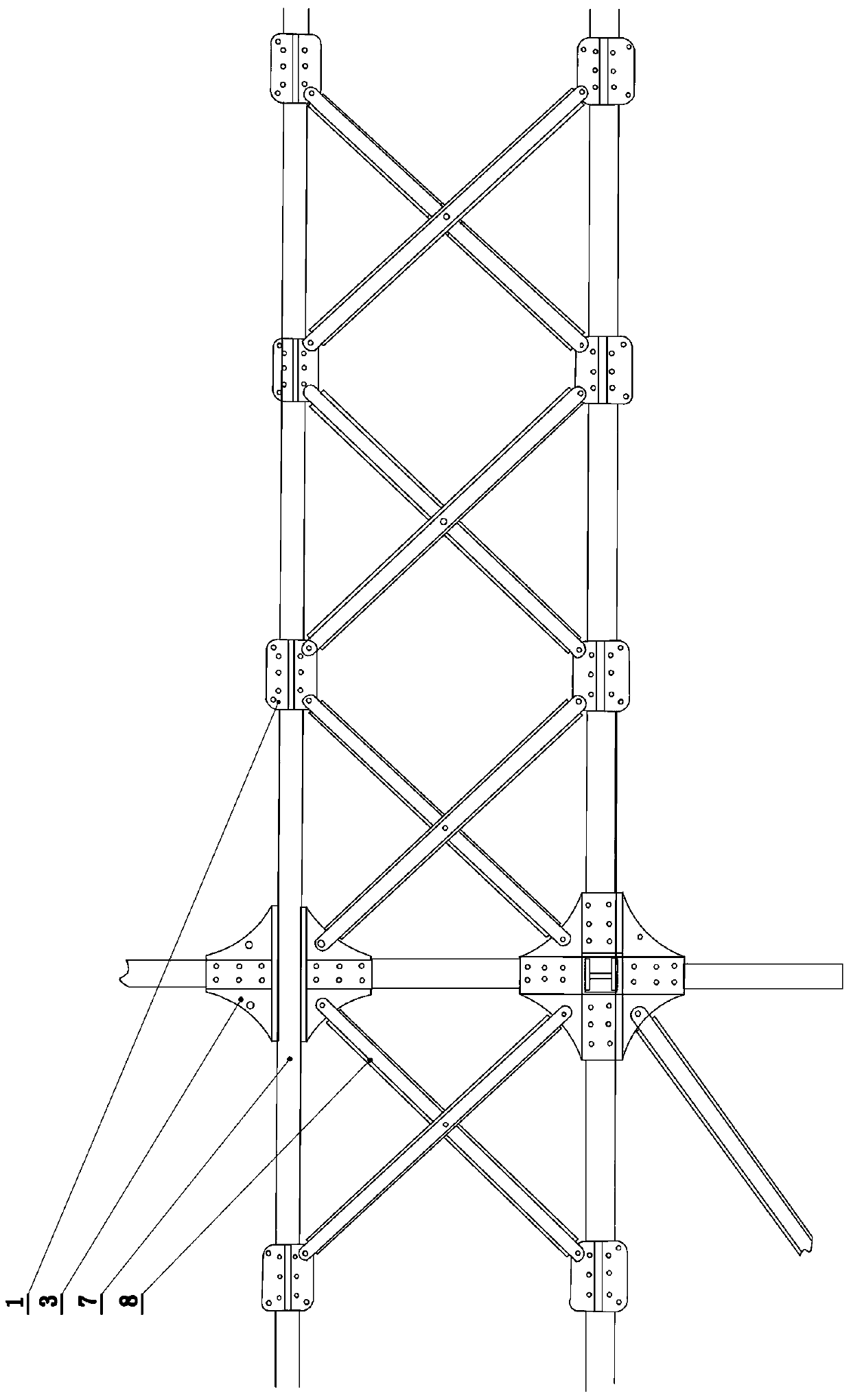 Connecting piece in H-shaped steel building