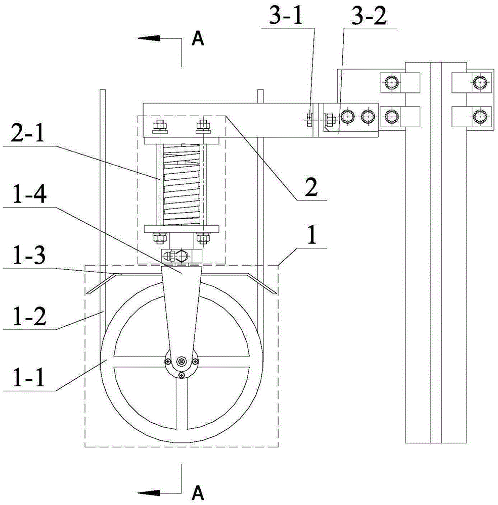 Hydraulic buffering type elevator tensioning device and tensioning method