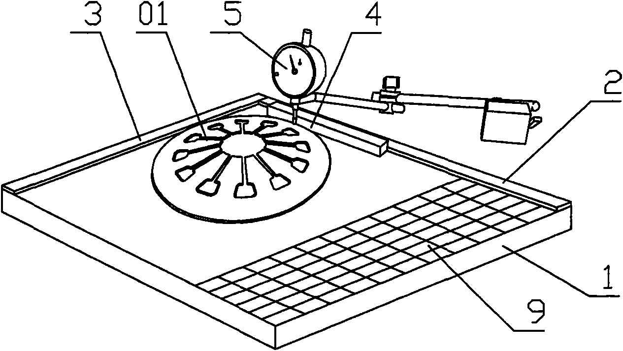 Cone angle measuring instrument of diaphragm spring