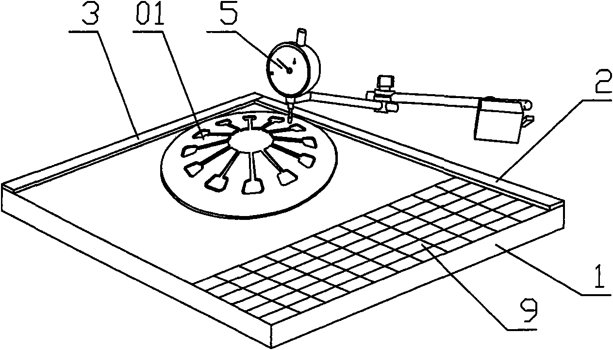 Cone angle measuring instrument of diaphragm spring