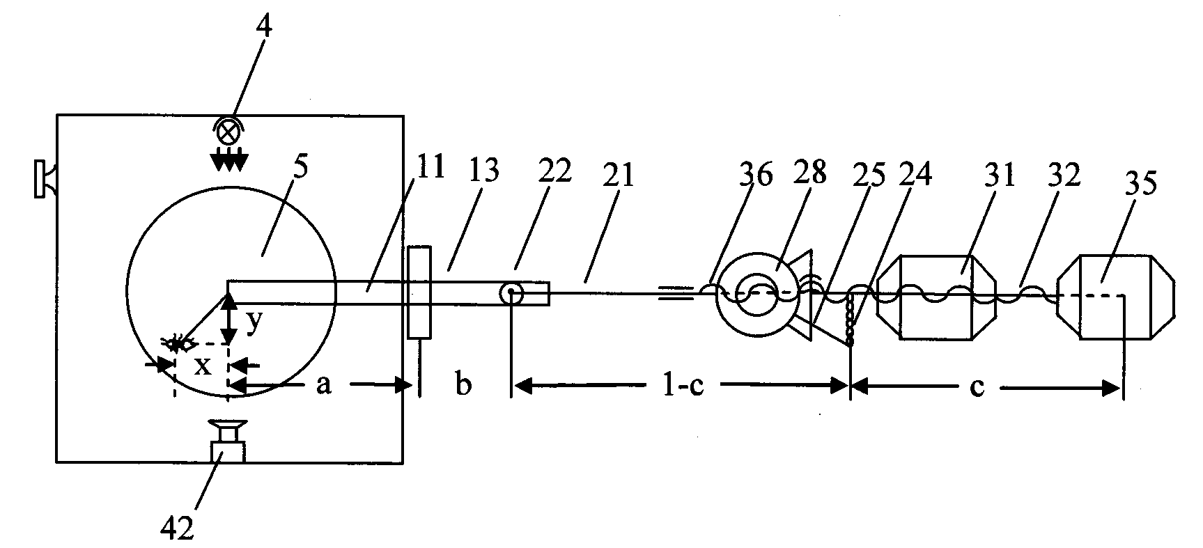 Lever type chain pressurized device and method for measuring climbing force of insect or small animal