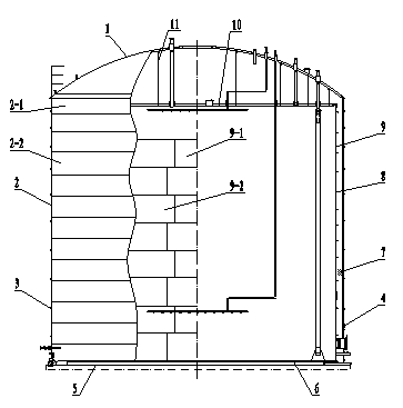 Method for top lift installation of inner tank and outer tank of double-wall storage tank