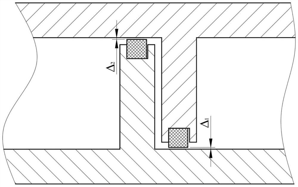 Axial sealing strip with self-pressing characteristic for high-power scroll compressor