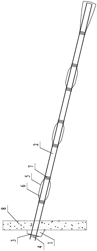 Multi-bag type joint-expanded anchor rod and foundation pit supporting construction method