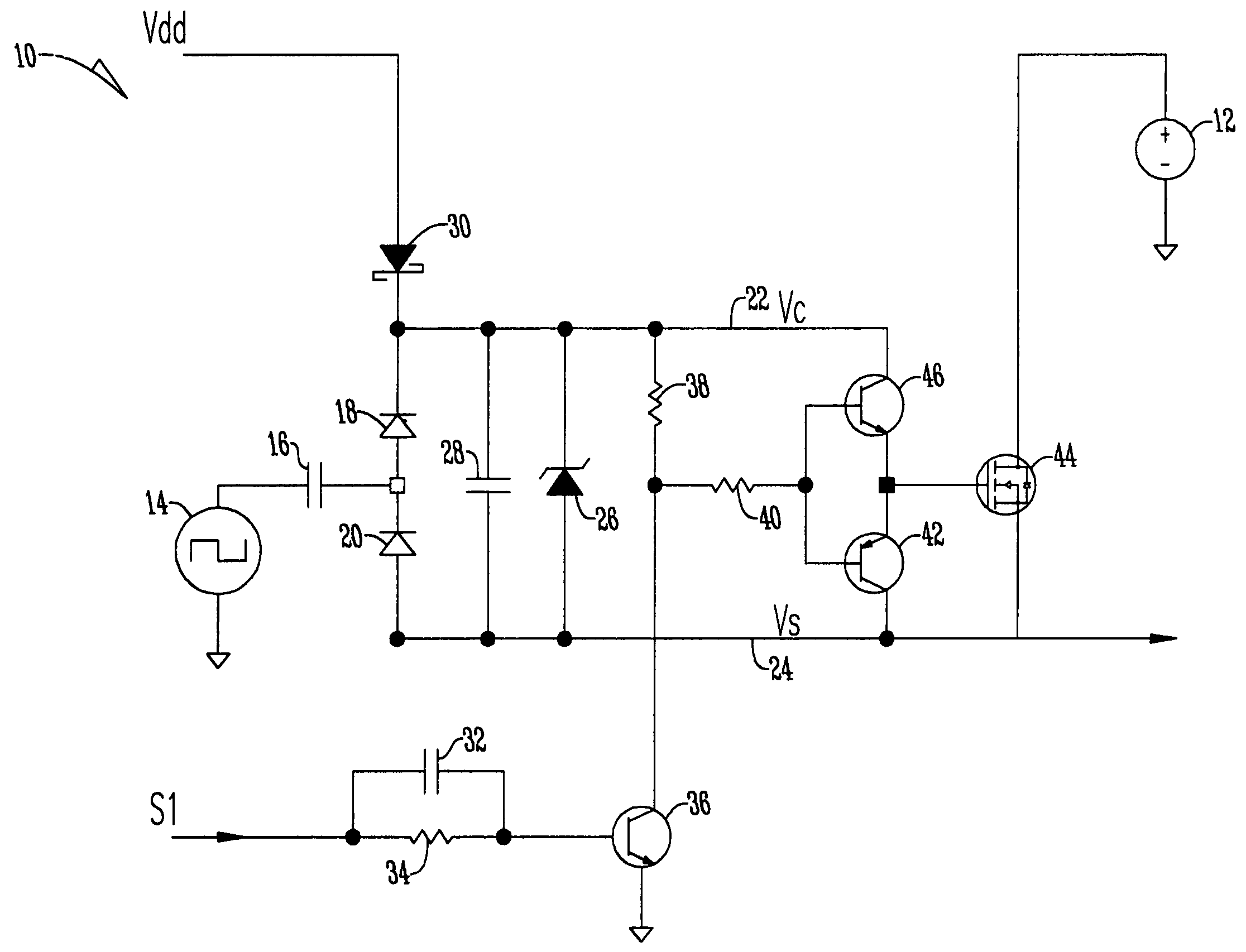 High side NFET gate driving circuit