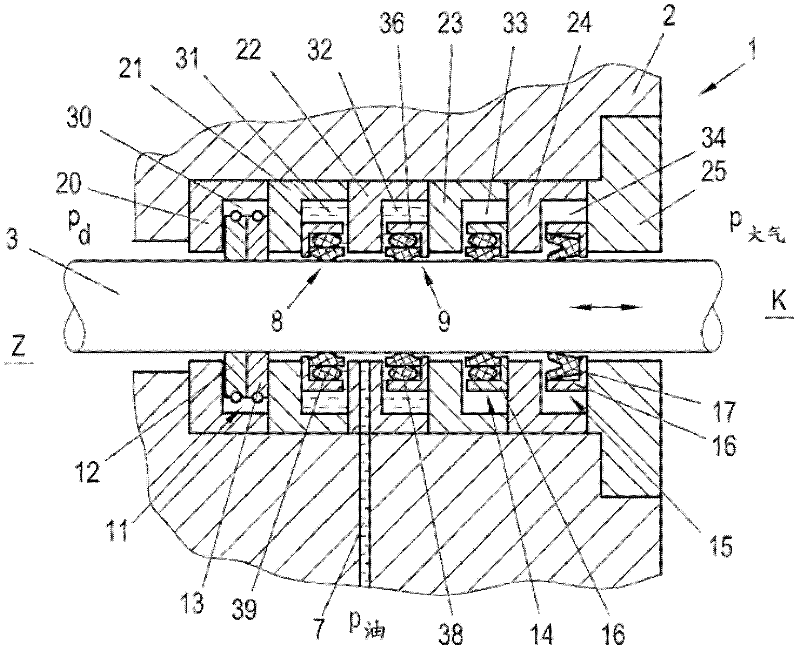 Sealing device for sealing the piston rod of a piston compressor