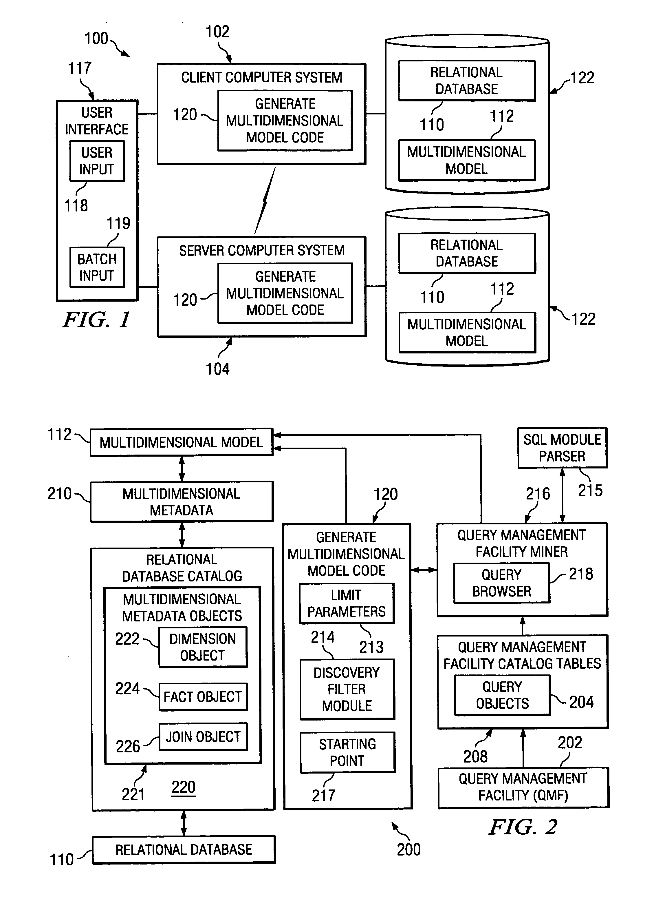 Systems, methods, and computer program products that automatically discover metadata objects and generate multidimensional models