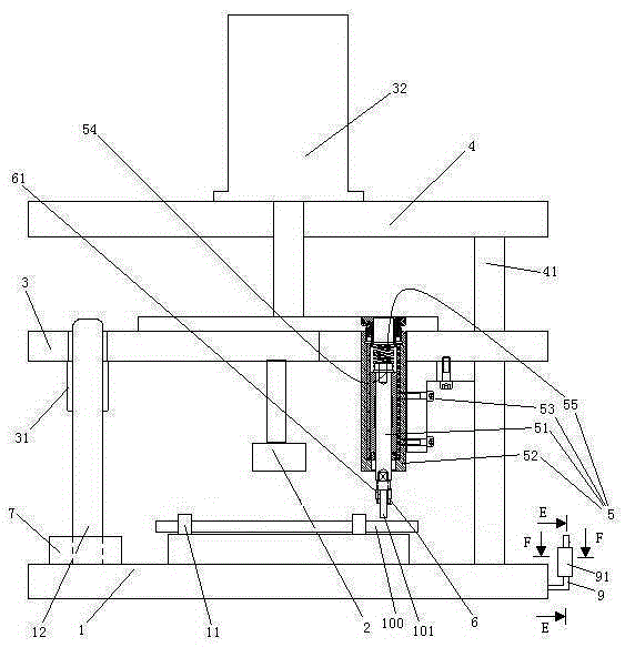 Connecting machine for wardrobe connecting columns