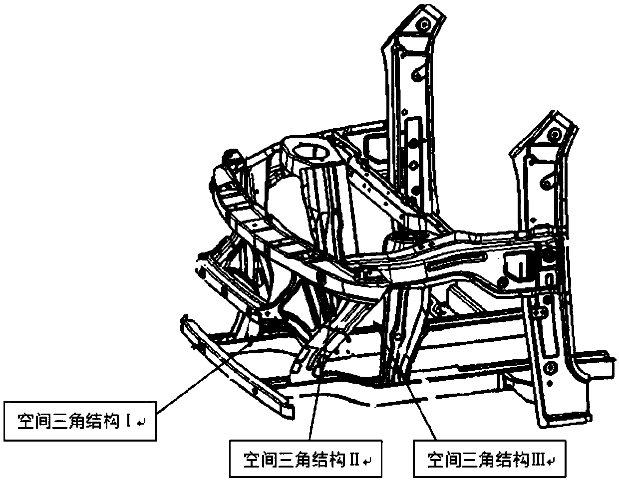 Anti-collision structure for front compartment of small electric vehicle