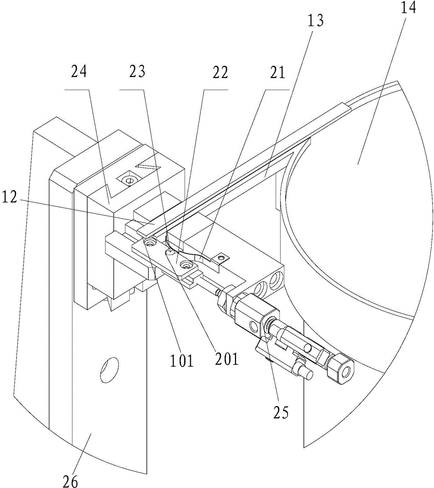 Automatic feeding device of spherical workpiece with axle hole