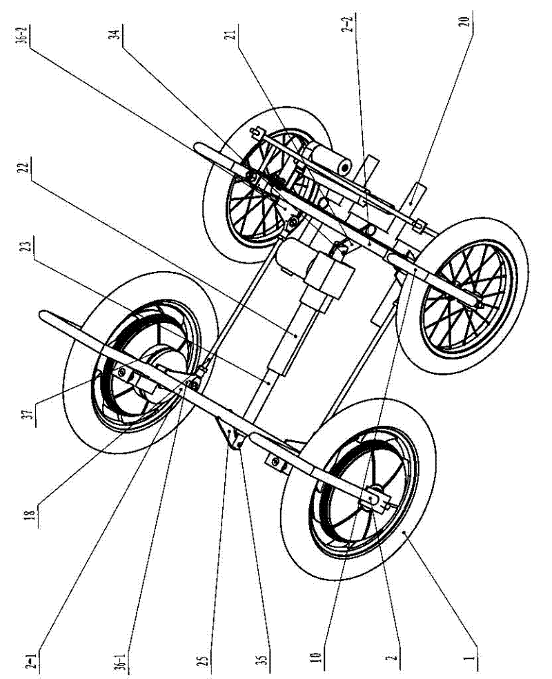 Self-control wheel-track automatic-switching stair-climbing machine