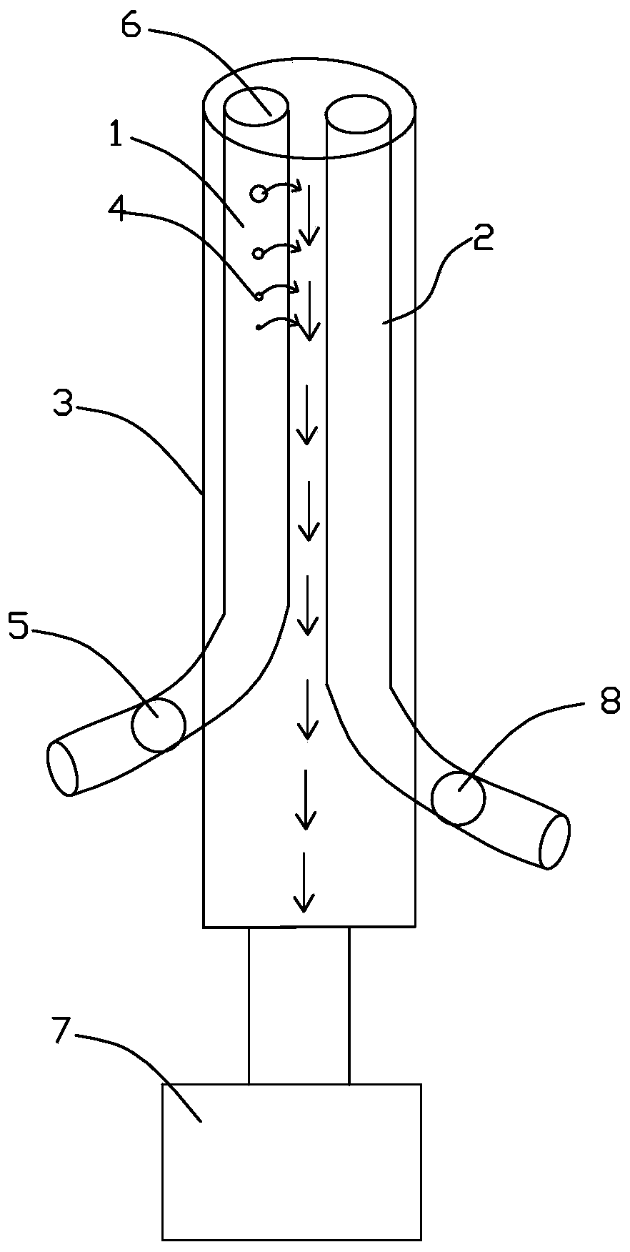 Anti-blocking negative-pressure flushing drainage device
