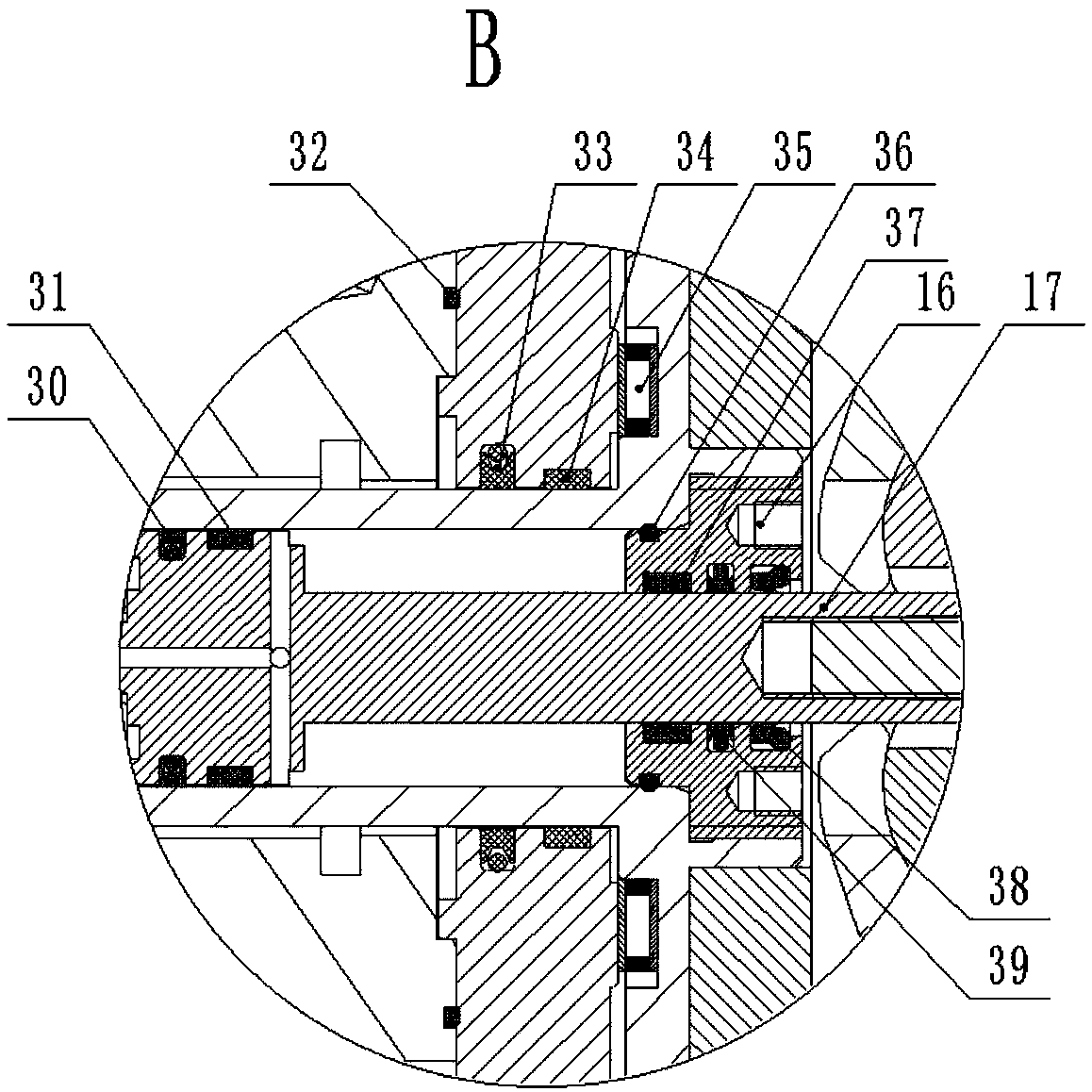 Full sea deep hydraulic mechanical wrist joint